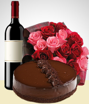 Tortas y Chocolates - Combo Vino de Amor