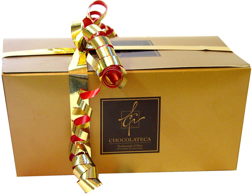 Navidad - Caja de Chocolates Dorada Chocolateca