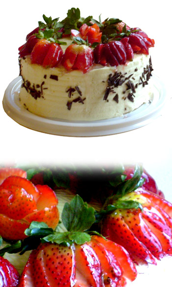 Tortas y Chocolates - Torta de Mousse de Frutilla - 12 personas
